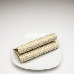 Airlaid Hantessa Serviette 40 x 40 cm, Scandic gold-silber