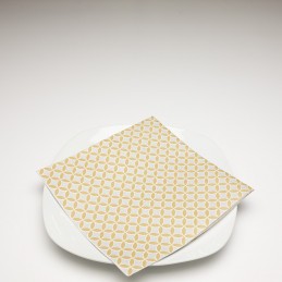 Airlaid Hantessa Serviette 40 x 40 cm, Scandic gold-silber