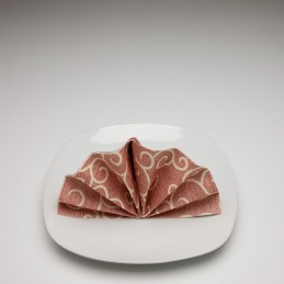 Airlaid Hantessa Serviette 40 x 40 cm, Francis creme/bordeaux
