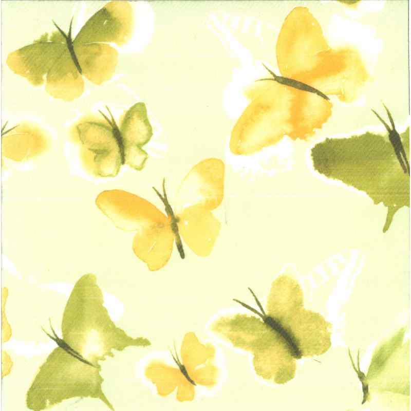 Hantessa Airlaid-Serviette, 40 x 40 cm, Motiv Butterfly, grün Hantessa Airlaid-Serviette, 40 x 40 cm, Motiv Butterfly, grün