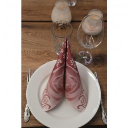 Airlaid Hantessa Serviette 40 x 40 cm, Rose bordeaux