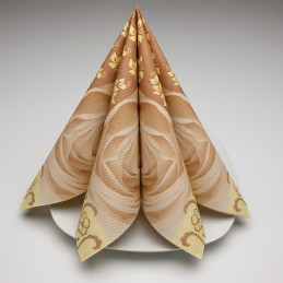 Airlaid Hantessa Serviette 40 x 40 cm, Rose braun/ocker