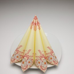 Tissue Hantiss Serviette 33 x 33 cm, 3-lagig, Fiona bordeaux