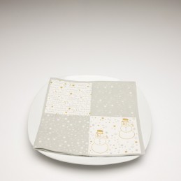 Airlaid Hantessa Serviette 40 x 40 cm, Winterzeit grau