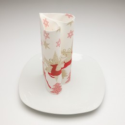 Airlaid Hantessa Serviette 40 x 40 cm, Rudolph rot