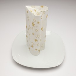 Airlaid Hantessa Serviette 40 x 40 cm, Sternchen gold