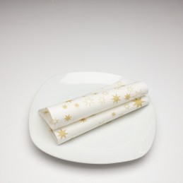 Airlaid Hantessa Serviette 40 x 40 cm, Sternchen gold
