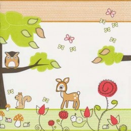Tissue Hantiss Serviette 40 x 40 cm, 3-lagig, Bambini