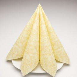Airlaid Hantessa Serviette 40 x 40 cm, Ornament creme