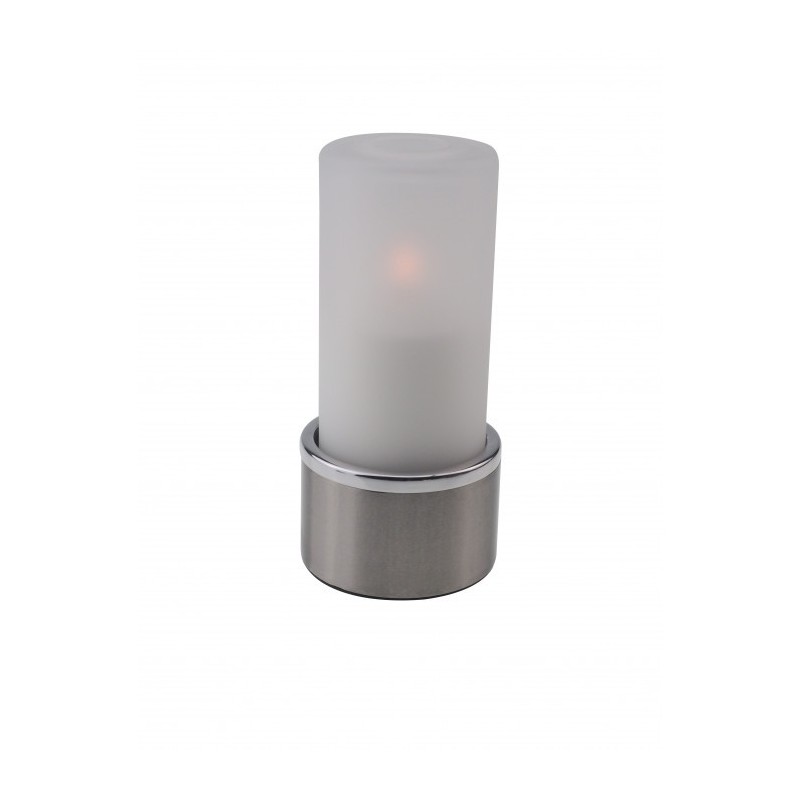 TONDO Candola Leuchte, 15cm, nickel, Glas creme, Ring silber TONDO Candola Leuchte, 15cm, nickel, Glas creme, Ring silber
