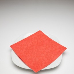 Airlaid Hantessa Serviette 40 x 40 cm, Ornament rot