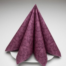 Airlaid Hantessa Serviette 40 x 40 cm, Ornament beere