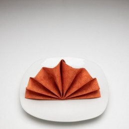 Airlaid Hantessa Serviette 40 x 40 cm, Ornament terracotta
