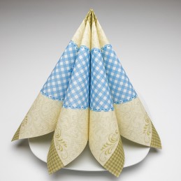 Airlaid Hantessa Serviette 40 x 40 cm, Herzl blau