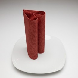 Airlaid Hantessa Serviette 40 x 40 cm, Ornament bordeaux