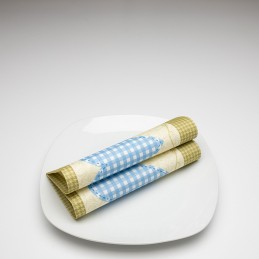 Airlaid Hantessa Serviette 40 x 40 cm, Herzl blau