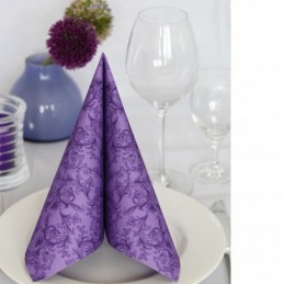 Airlaid Hantessa Serviette 40 x 40 cm, Ornament lila