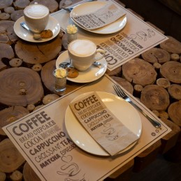 Recycling Platzdeckchen  40 cm x 31 cm, Coffee braun