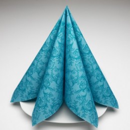 Airlaid Hantessa Serviette 40 x 40 cm, Ornament petrol