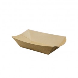 Bio Snackschale braun aus Karton, 13,8x8,5x5,3cm