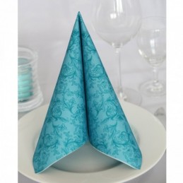 Airlaid Hantessa Serviette 40 x 40 cm, Ornament petrol