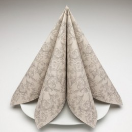 Airlaid Hantessa Serviette 40 x 40 cm, Ornament taupe