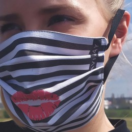 Scavy&Ray Community-Maske, Hygienemaske, Mund-und Nasenmaske Kiss, 100% Polyester