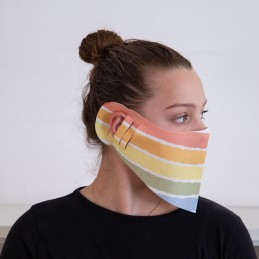 Behelfs- Mund- und Nasenmaske / Alltagsmaske Hanprotec WBF-1 (Einweg), Rainbow