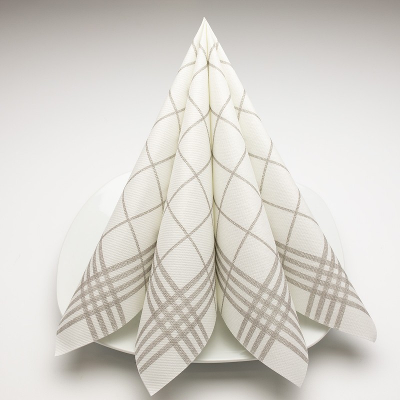 Airlaid Hantessa Serviette 40 x 40 cm, Cuisine taupe Airlaid Hantessa Serviette 40 x 40 cm, Cuisine taupe