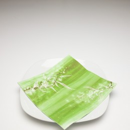 Tissue Hantiss Serviette 40 x 40 cm, 3-lagig, 1/4 Falz Harmonie grün/braun