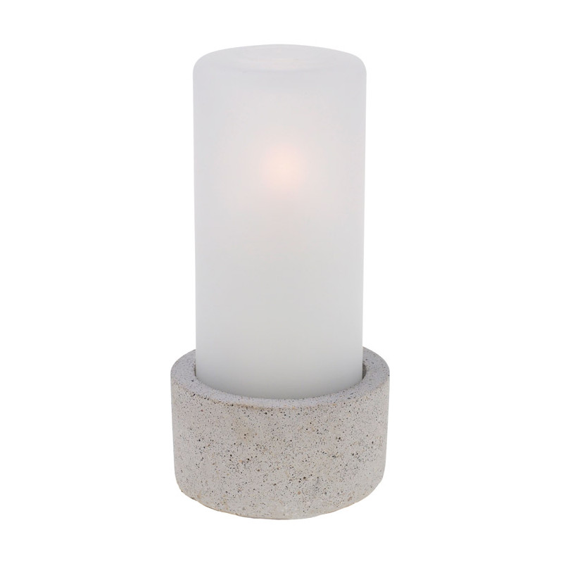 CONCRETE Candola Leuchte, 16cm, hell, Glas milchig, Zierhülle creme CONCRETE Candola Leuchte, 16cm, hell, Glas milchig, Zierhülle creme