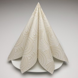 Airlaid Hantessa Serviette 40 x 40 cm, Loop gold