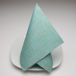 Airlaid Hantessa Serviette 40 x 40 cm, Loop türkis